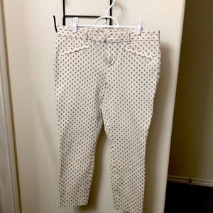 Gap ankle pants  white with black triangles